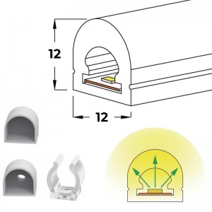 LED Neon 10 Meter 110W 12x12mm 24V/DC KIT (10m)