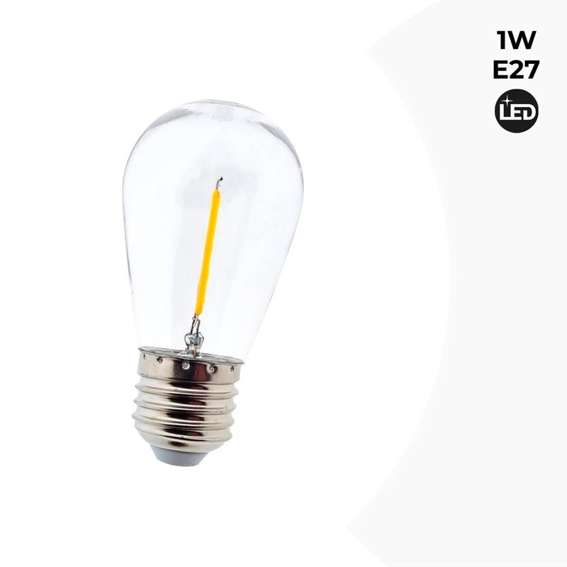 LED-Glühbirne E27 1W Transparent