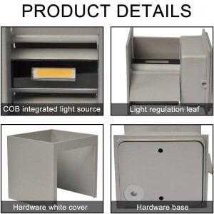 4er-Pack Wandleuchten "KURTIN" 6W verstellbare Lichtblende