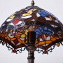 Von Tiffany inspirierte Lampe mit Blumenmosaik aus Glas