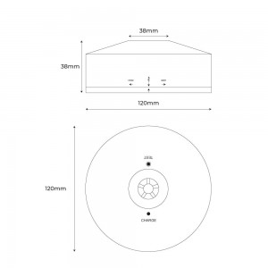 LED-Anbau- oder Einbau-Notleuchte 120lm 3W 3 Stunden IP20