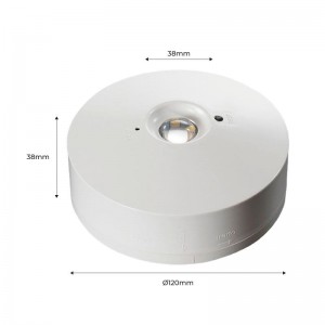 LED-Anbau- oder Einbau-Notleuchte 120lm 3W 3 Stunden IP20