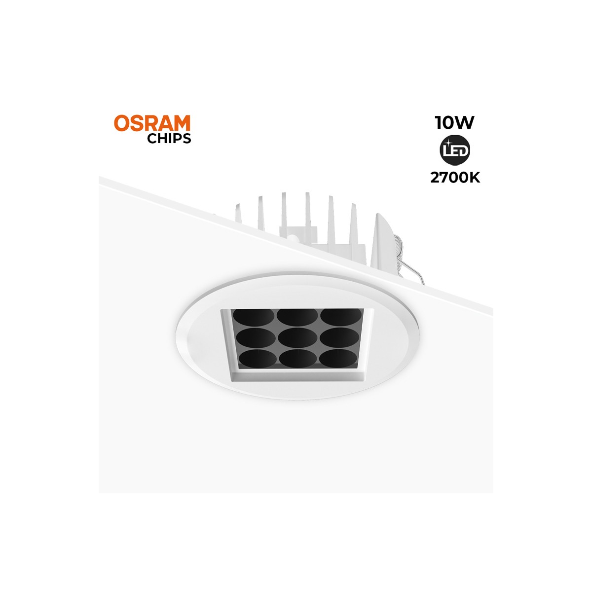 Downlight Led 10W 24º UGR18 Osram Chip