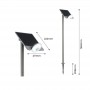 LED-Solarleuchte mit Sensor - IP44 - Abmessungen