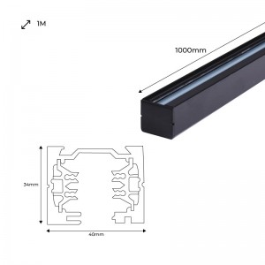 Dreiphasen-Stromschiene für LED-Strahler - 1-Meter-Stange