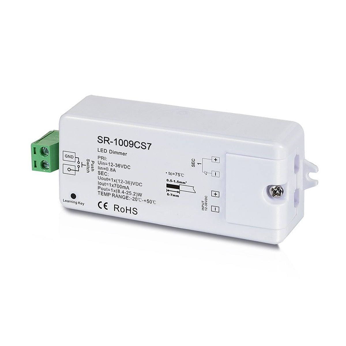 PWM Treiber Controller 12-36V-DC (700mA) Konstantstrom Perfekter RF LED Dimmer - Sunricher