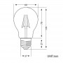 Filament LED-Lampe E27 Vintage Gold - 4W - 2200K - Abmessungen