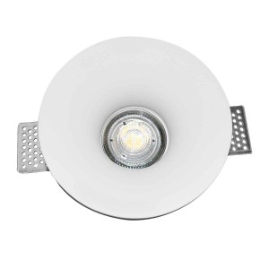 Rundes Einbaudownlight rund trimless GU10 Gipskarton-Downlight trimless