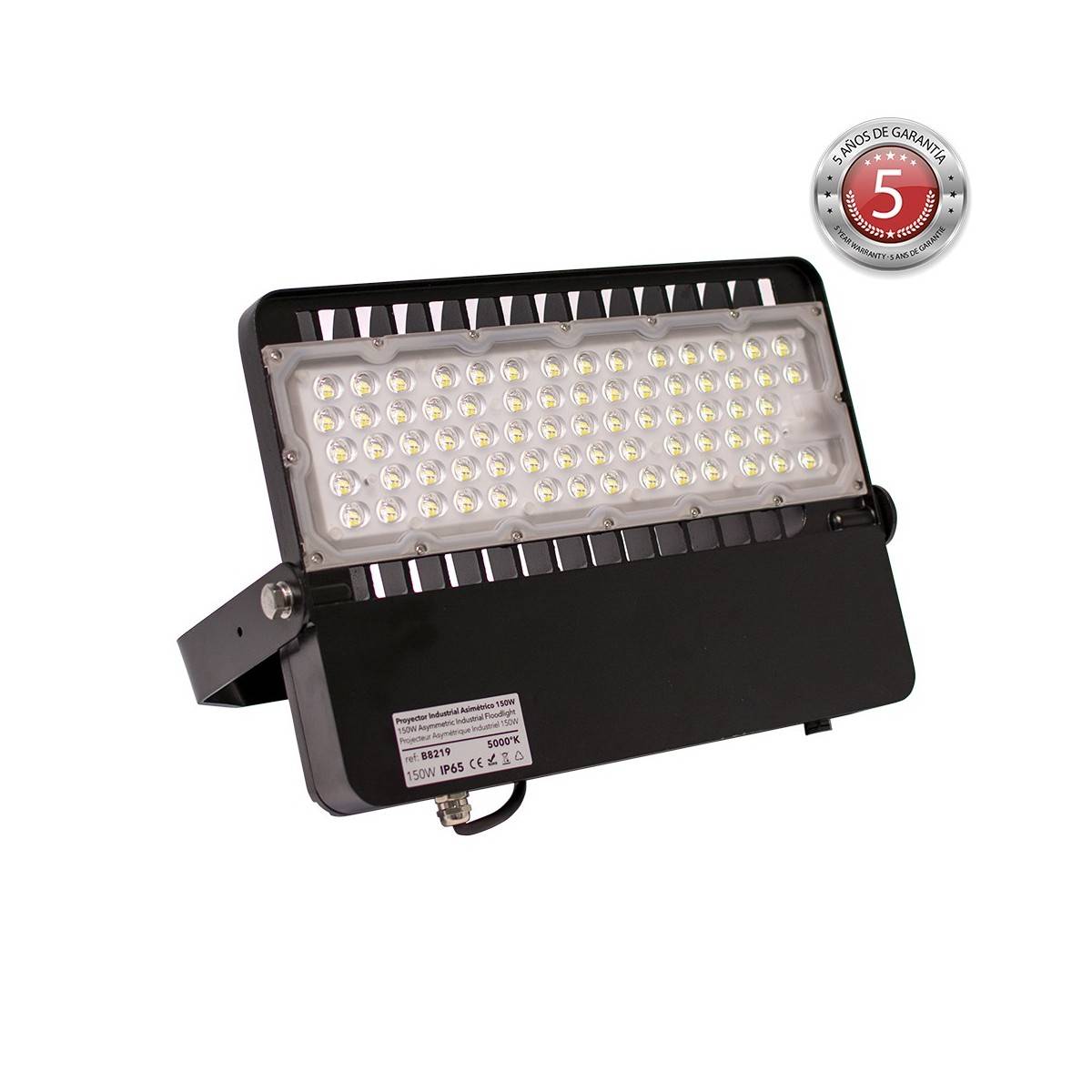 Asymmetrischer LED-Außenstrahler 150W - 21000 lm - IP65 - Flutlicht