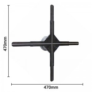 3D Hologramm-Tischventilator - Abmessungen