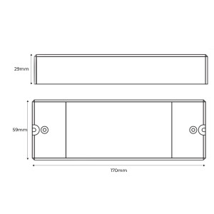 Einfarbiger AC TRIAC Controller - DMX Dimmer - 2 Kanäle 1,2A/Kanal - 100-240V - Sunricher - Abmessungen