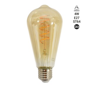 Retro LED-Lampe ST64 4W Vintage Edison E27 Dimmbar