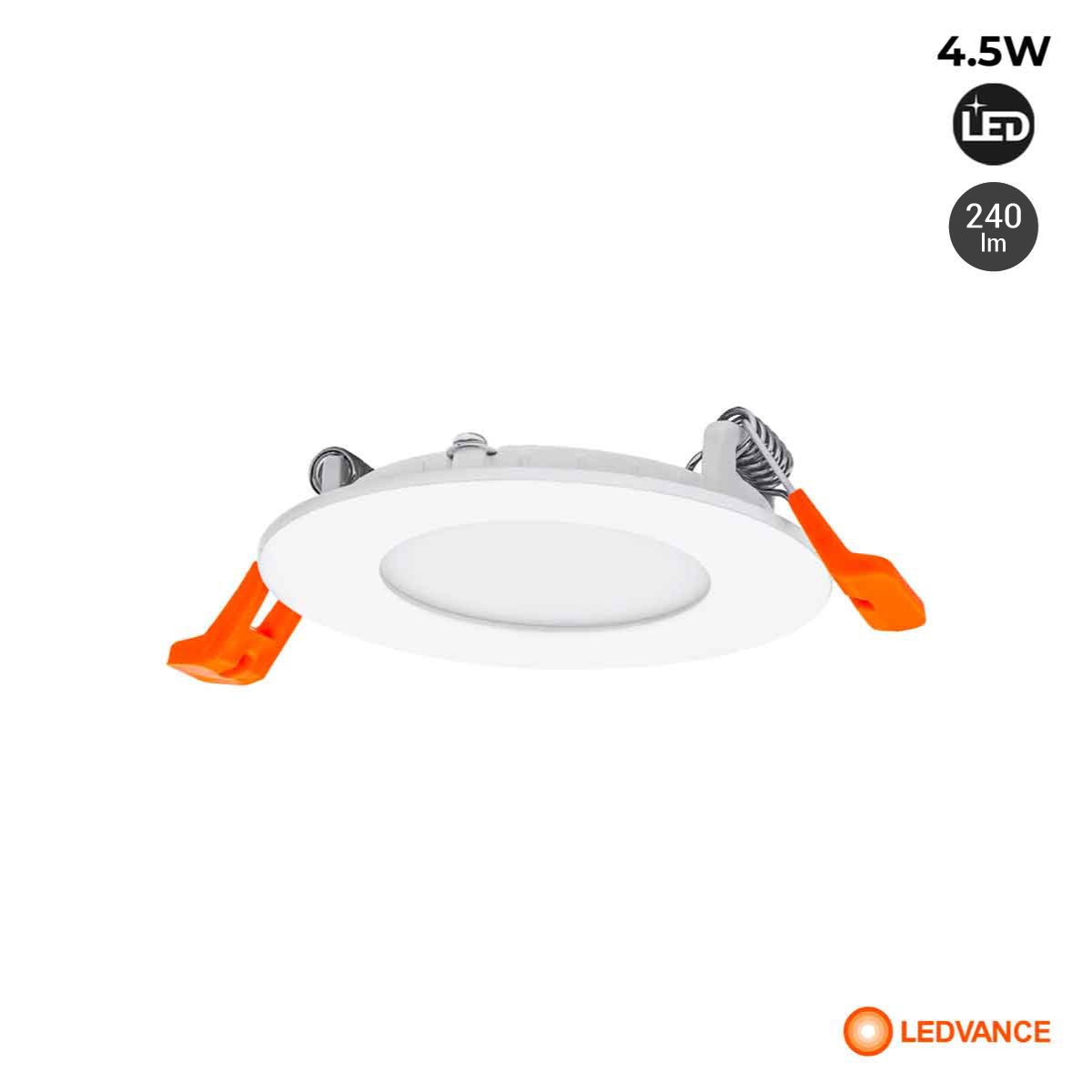 LEDVANCE Slim LED-Downlight - Serie ESSENTIAL - 4,5W - 6500K - Schnitt Ø 72mm