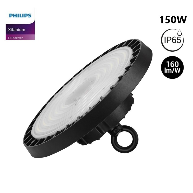 LED UFO-Hallenstrahler - PHILIPS Treiber - 150W - 160 lm/W - PHILIPS LEDs - Dimmbar 1-10V - IP65