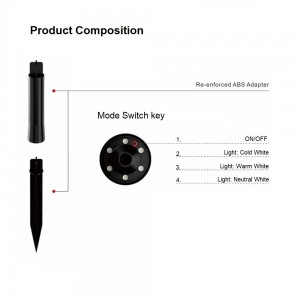 LED CCT Solar-Erdspießleuchte IP65 - Teile