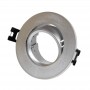 10 Montage-Sets - Schwenkbarer Downlight-Ring in Silber Ø 90 mm + GU10 Lampe 5W + GU10 Fassung - LED Lampe