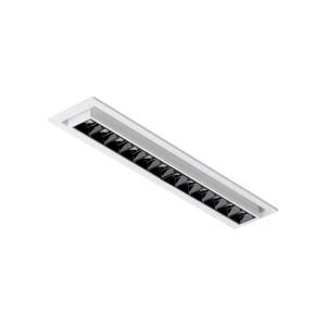 20W LED-Einbauleuchte - schwenkbar - UGR18 - CRI90 - OSRAM LEDs - 2800K - weißes Gehäuse