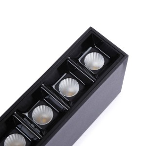 LED-Leuchte schwarz - 10W - UGR18 - CRI90 - OSRAM LEDs - Strahler