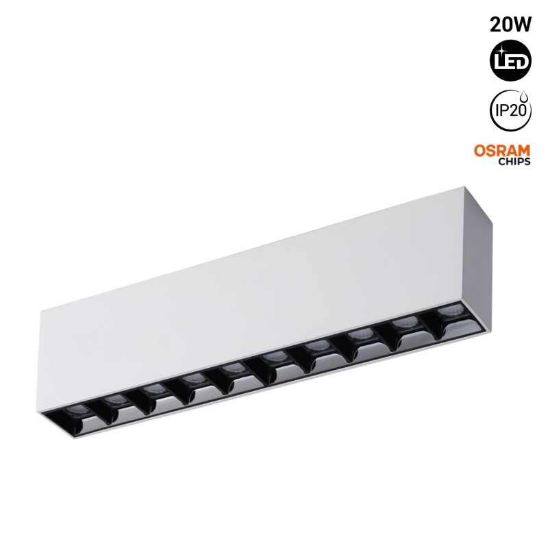 LED-Leuchte weiß - 20W - UGR18 - CRI90 - OSRAM LEDs