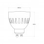 GU10 LED-Leuchtmittel - 6W - CCT - Fumagalli - Abmessungen