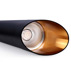 LED-Pendelleuchte für Magnetschiene - 48V - 7W - UGR niedrig - CRI95 - Schwarz und Gold
