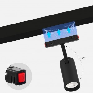 LED-Strahler für Magnetschienen RGB + CCT - 48V - 6W - Mi Light - magnetisch montieren
