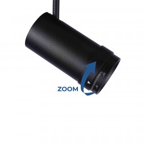 LED-Schienenstrahler für Magnetschienen mit Zoom 10-55° - 48V - 12W - Linse einstellen