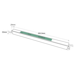 Ultra flaches Netzteil 12V - 72W - IP20 - Abmessungen