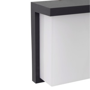 Aluminium-Außenwandleuchte „Block“ - Einstellbare Leistung: 12W - 14W -16W - CCT - LED Außenleuchte