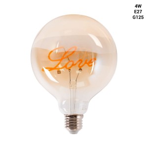 LED-Lampe „Love“ E27 G125 -...