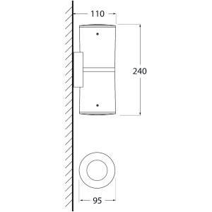 FUMAGALLI FRANCA 90 2L GU10 7W CCT Wandleuchte