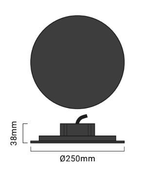 dimensiones aplique led eclipse