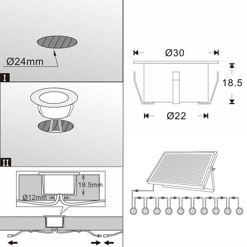 balizas empotrables LED