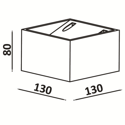 dimensiones aplique de pared