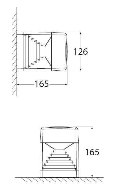 medidas aplique de pared fumagalli led ester wall gx53 10w