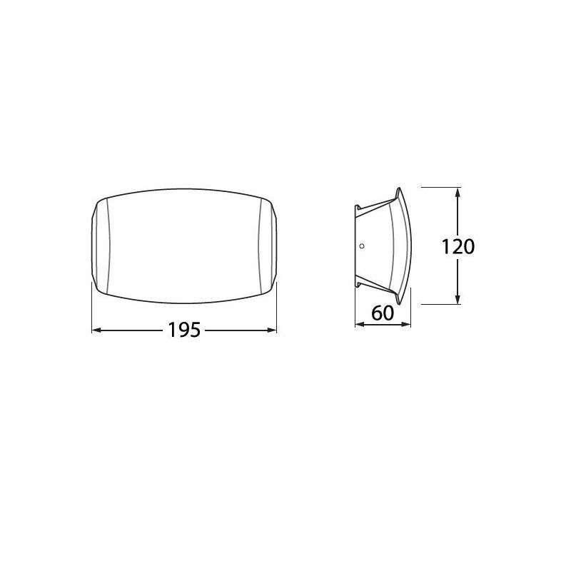 medidas aplique de pared exterior fumagalli abram 190 led r7s