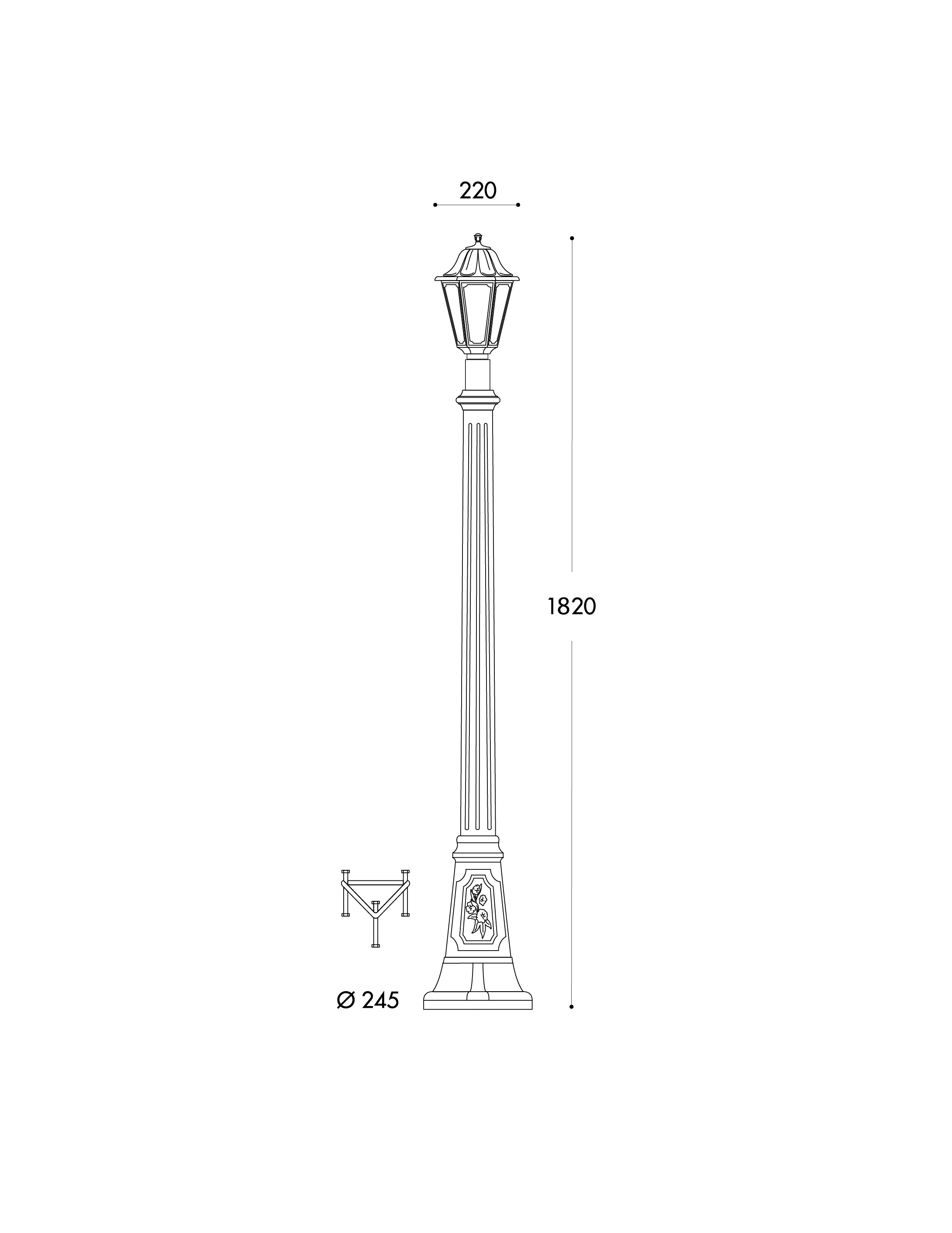 FAROL LED DE ILUMINAÇÃO DE EXTERIOR FUMAGALLI ARTU/ANNA 6W IP55