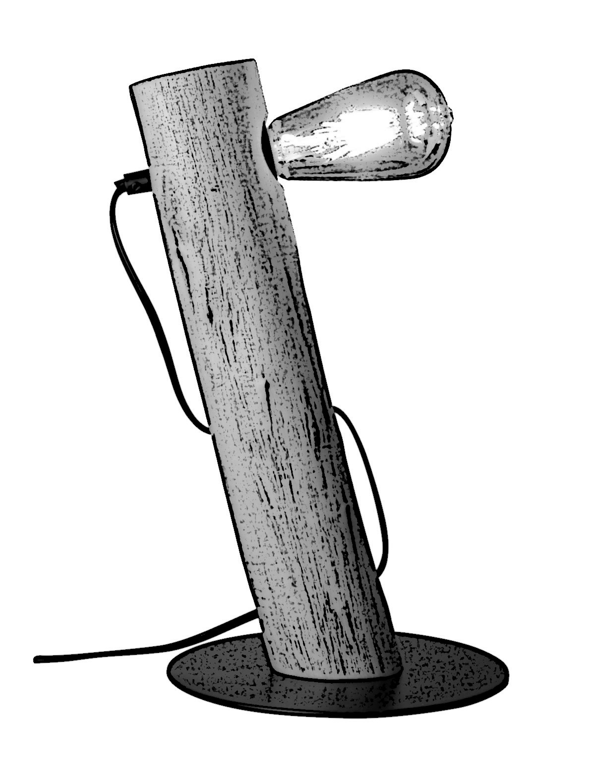 lámpara de mesa de madera