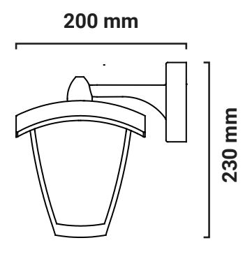 medidas aplique farol sodas exterior ip27