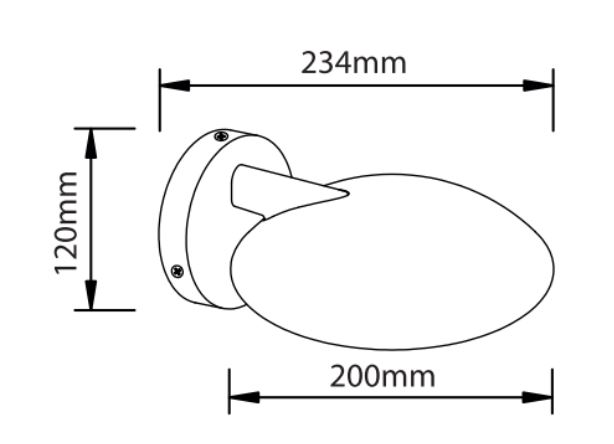 medidas aplique de pared LED