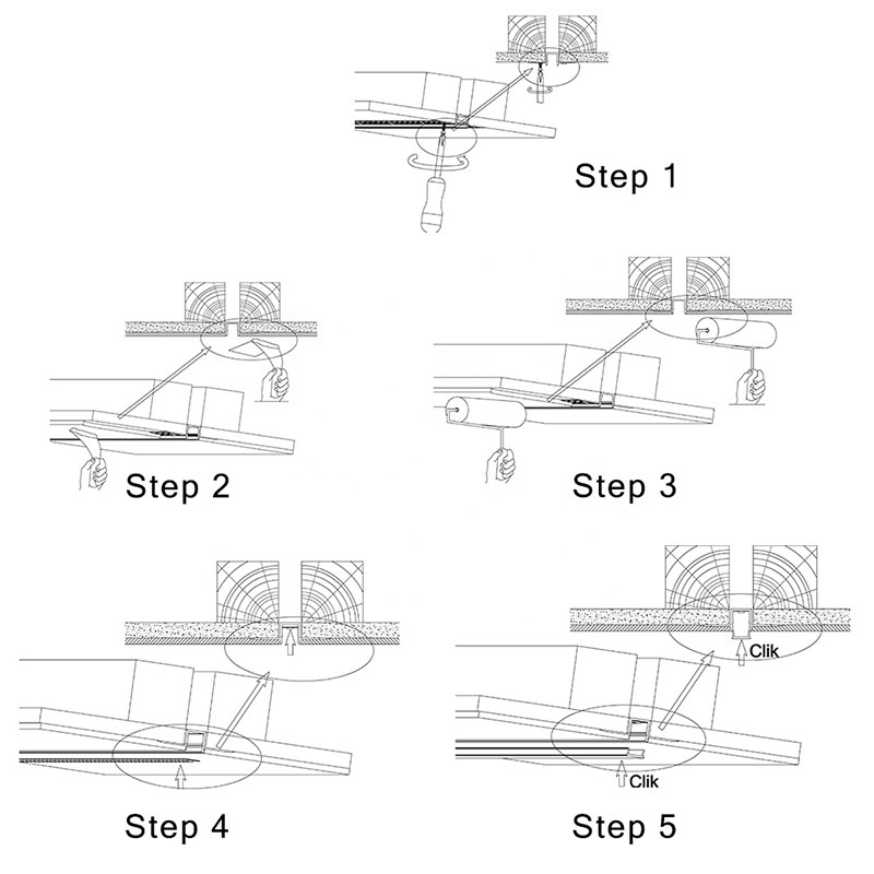 instalación perfil de aluminio