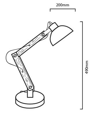 Lámpara Flexo Dakota de Madera de la serie natural lamps