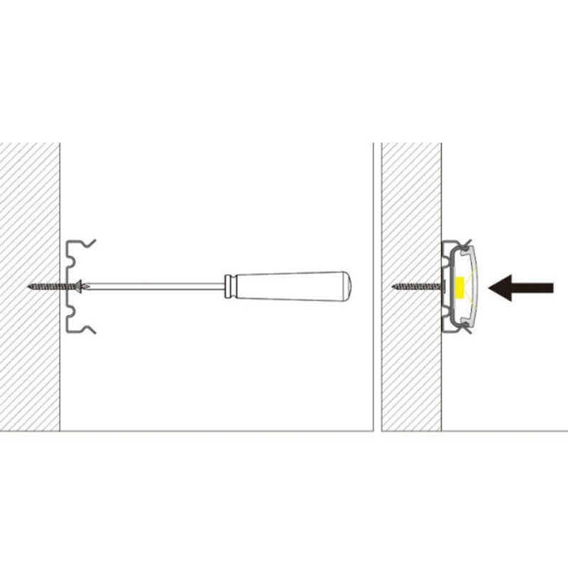 instalación perfiles para tiras LED