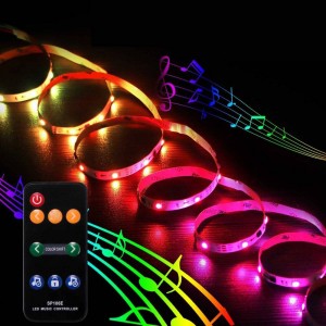 Controller musicale LED IC Pixel RGB/RGBW con telecomando - 5-12V DC - 600 pixel