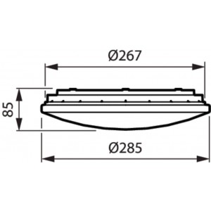 Plafoniera da parete o da soffitto 12W 1100lm 90lm/W IP44 - Philips Bianco caldo