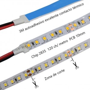 Striscia LED 24V DC speciale per macellerie - 18W/m - IP20 - Rotolo 5 metri - 120ch/m