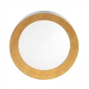 Plafoniera LED - Effetto legno - CCT - Ø450mm - 28W