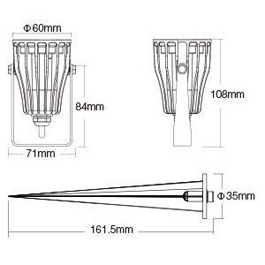 Faretto da giardino 6W RGB+CCT LED con picchetto : Mi Light