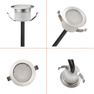 Kit 6 faretti LED da incasso a terra LED 0,3W - 12V-DC - IP67