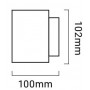 dimensioni dell'illuminazione interna a parete